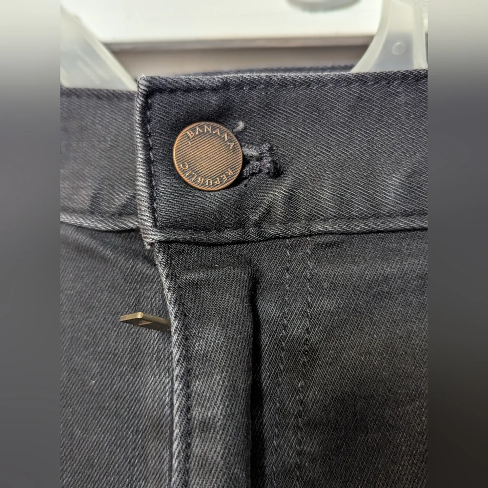Men's Banana Republic The Traveler Slim Fit Jeans 36*36 Black Zip Fly